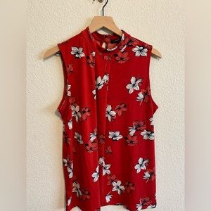 Banana Republic Red Floral Tank